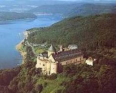 Blick vom Schlo auf den Edersee (Vogelperspektive)